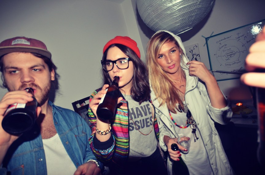 Woman Revels In The Company Of Her Talentless Artist&nbsp;Friends