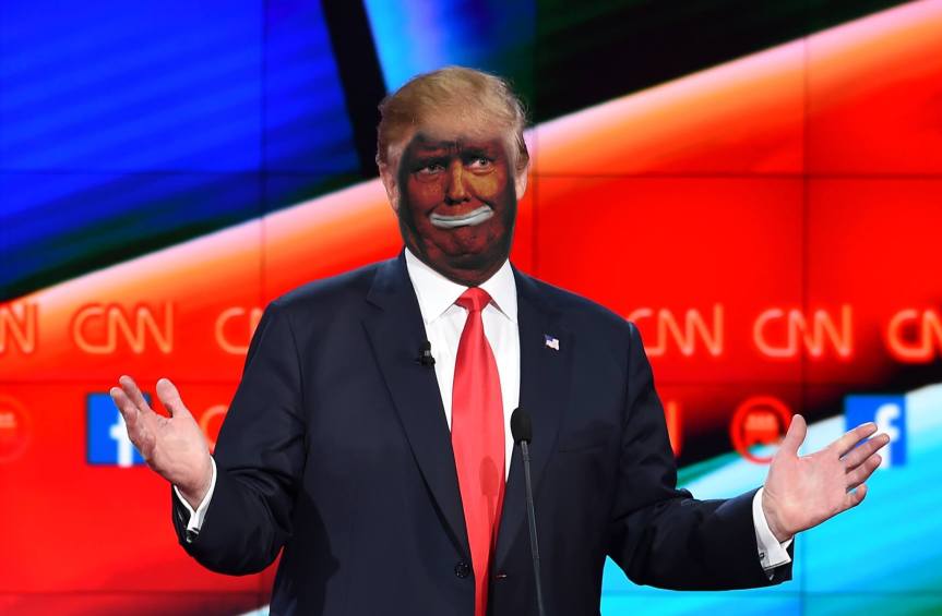 Trump Wears Black Face In Solidarity With Shooting&nbsp;Victims